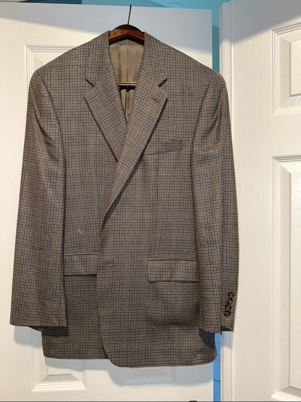 Lauren Ralph Lauren Brown and Black Glen Plaid Mens Sport Coat